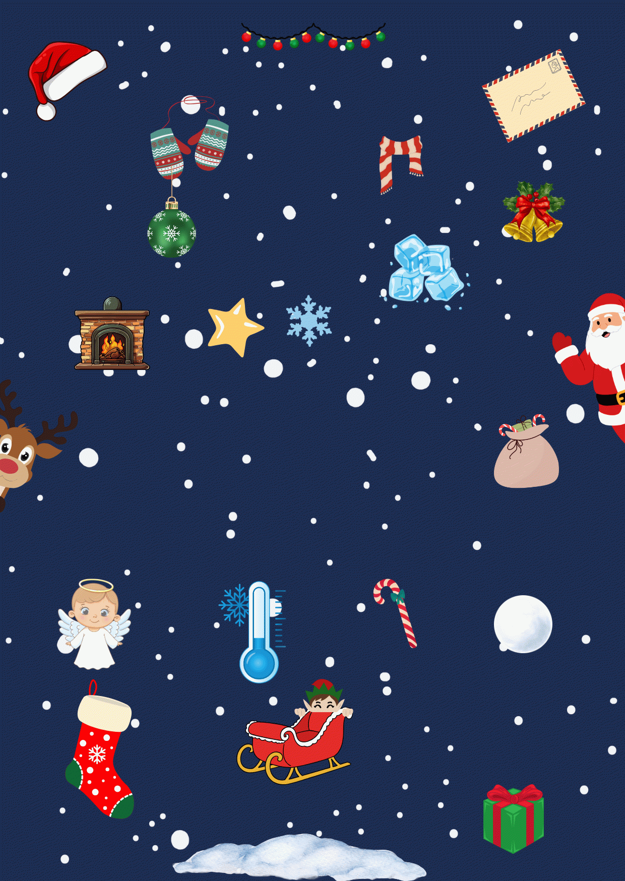 Christmas scene with hidden objects