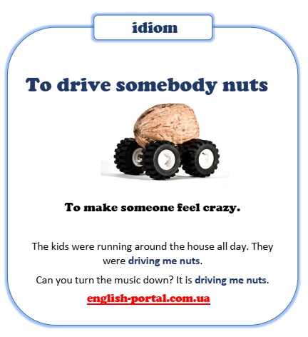 To drive somebody nuts - English Idiom