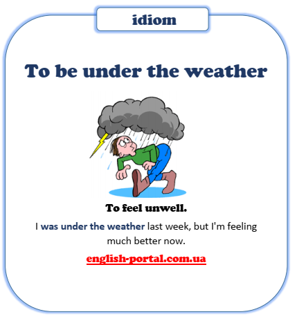Under the weather - English Idiom