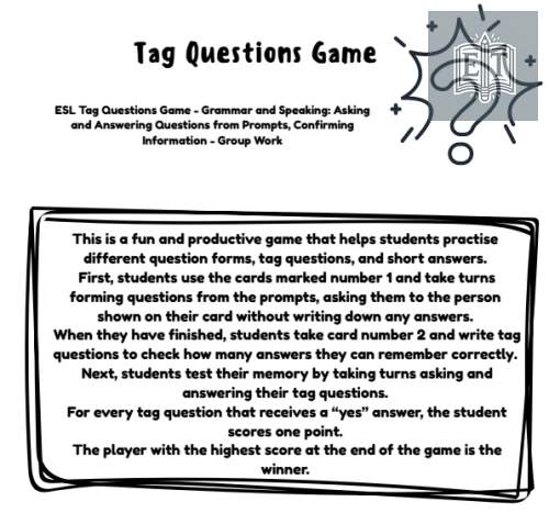 Tag Questions Game