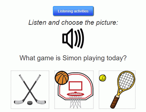 ESL online listening task