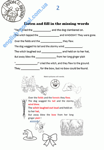 Download Room on the Broom Printable activities 2