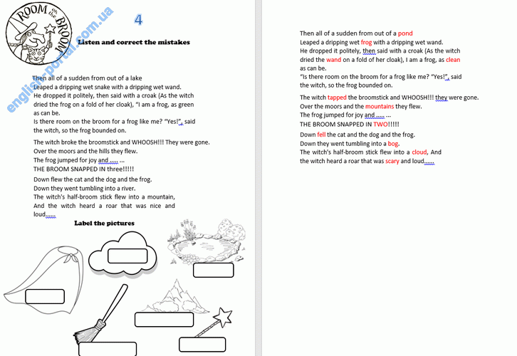 Download Room on the Broom Printable activities 4