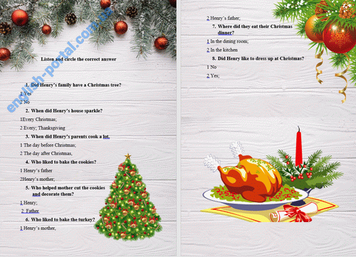 Download Christmas Eve Henry Worksheet