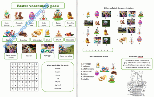 Download Easter Vocabulary Pack Worksheet