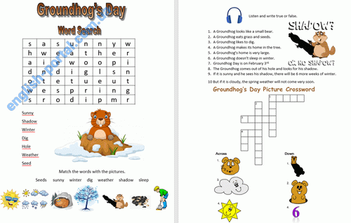 Download Groundhog Day Pack 1 Worksheet