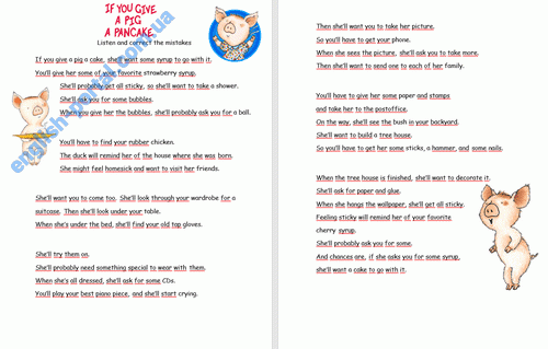 Download If You Give a Pig a Pancake Worksheet