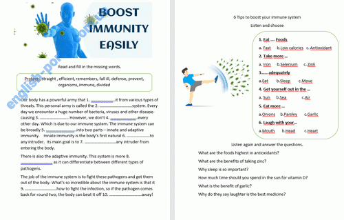 Download Immune System Worksheet