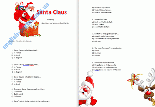 Download Santa Claus Worksheet