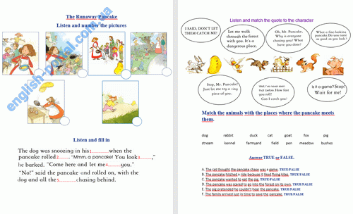 Download The Runaway Pancake Worksheet