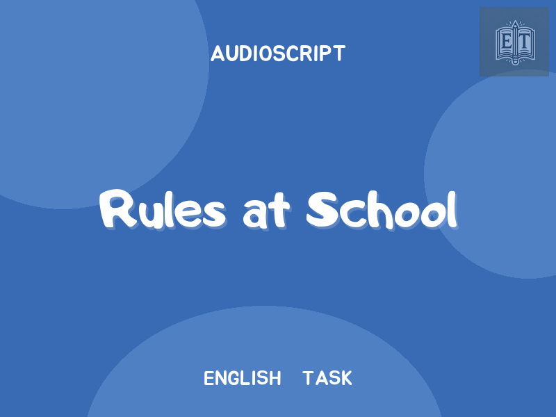 Rules at School