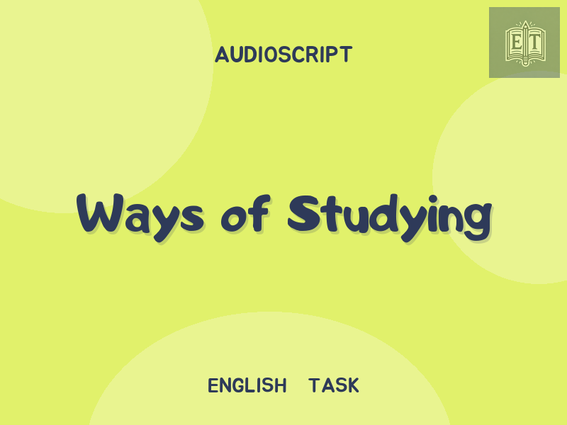 Ways of Studying