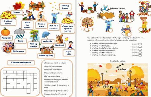 Download Autumn Pack Worksheet