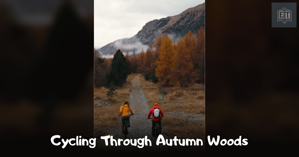 Cycling Through Autumn Woods