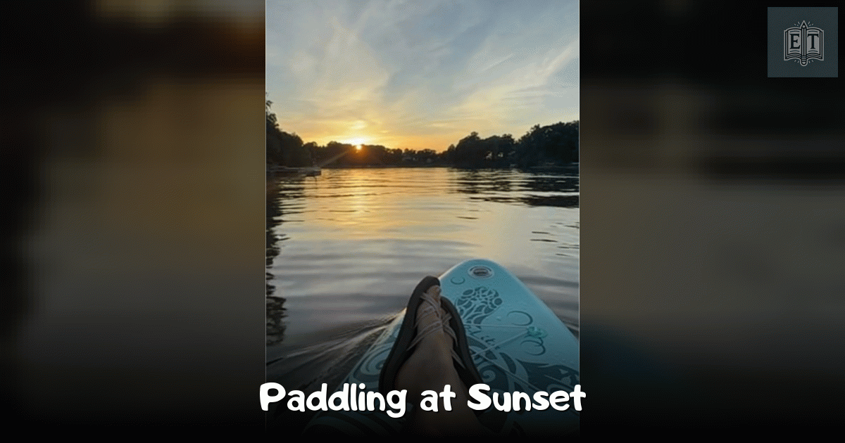 Paddling at Sunset
