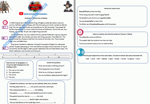 Download Bonfire Night Guy Fawkes Worksheet