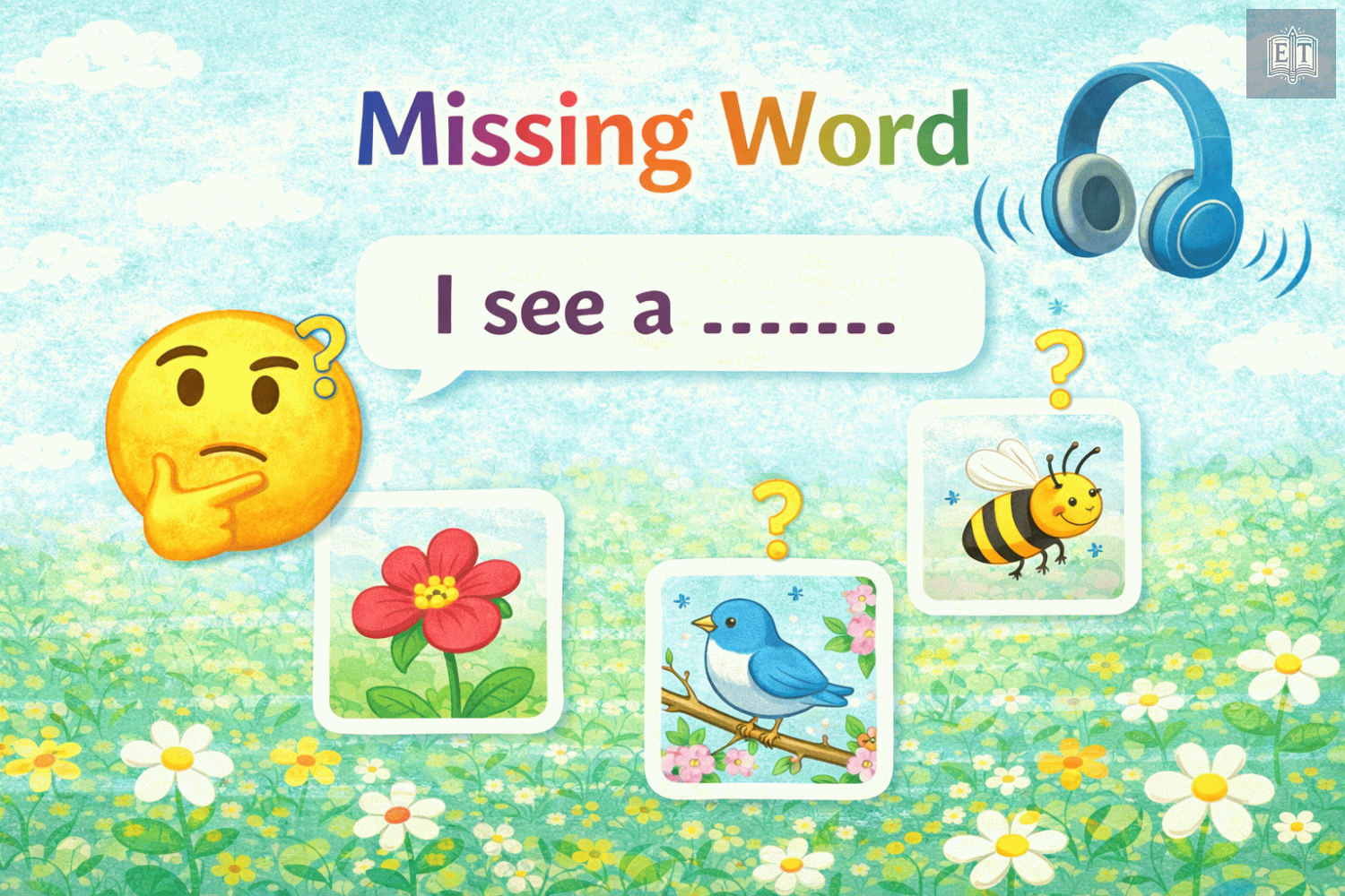 Missing Word Listening Activity | I See Spring ESL Game for Kids