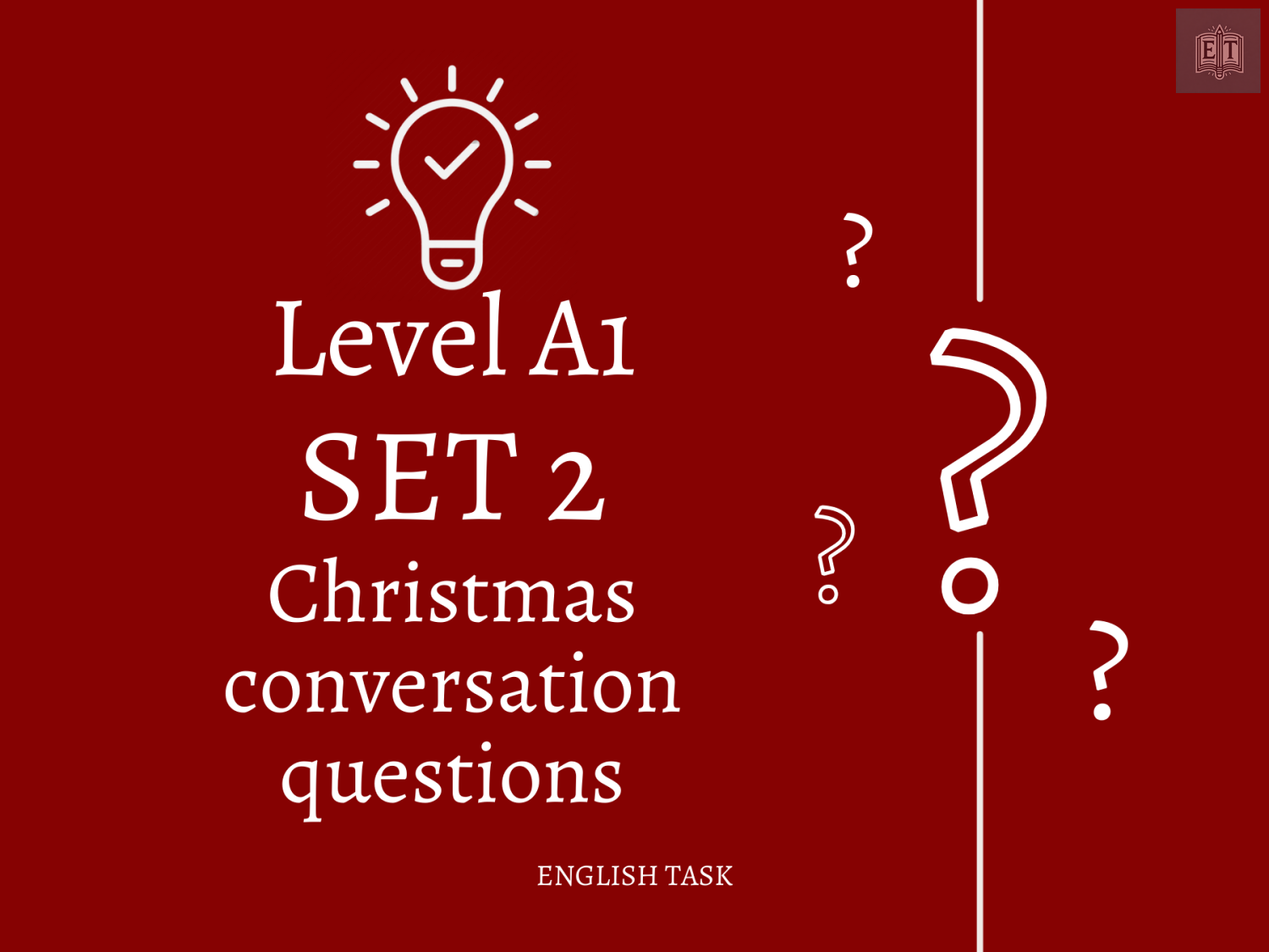 Christmas Conversation Questions for Beginners (A1) – Set 2