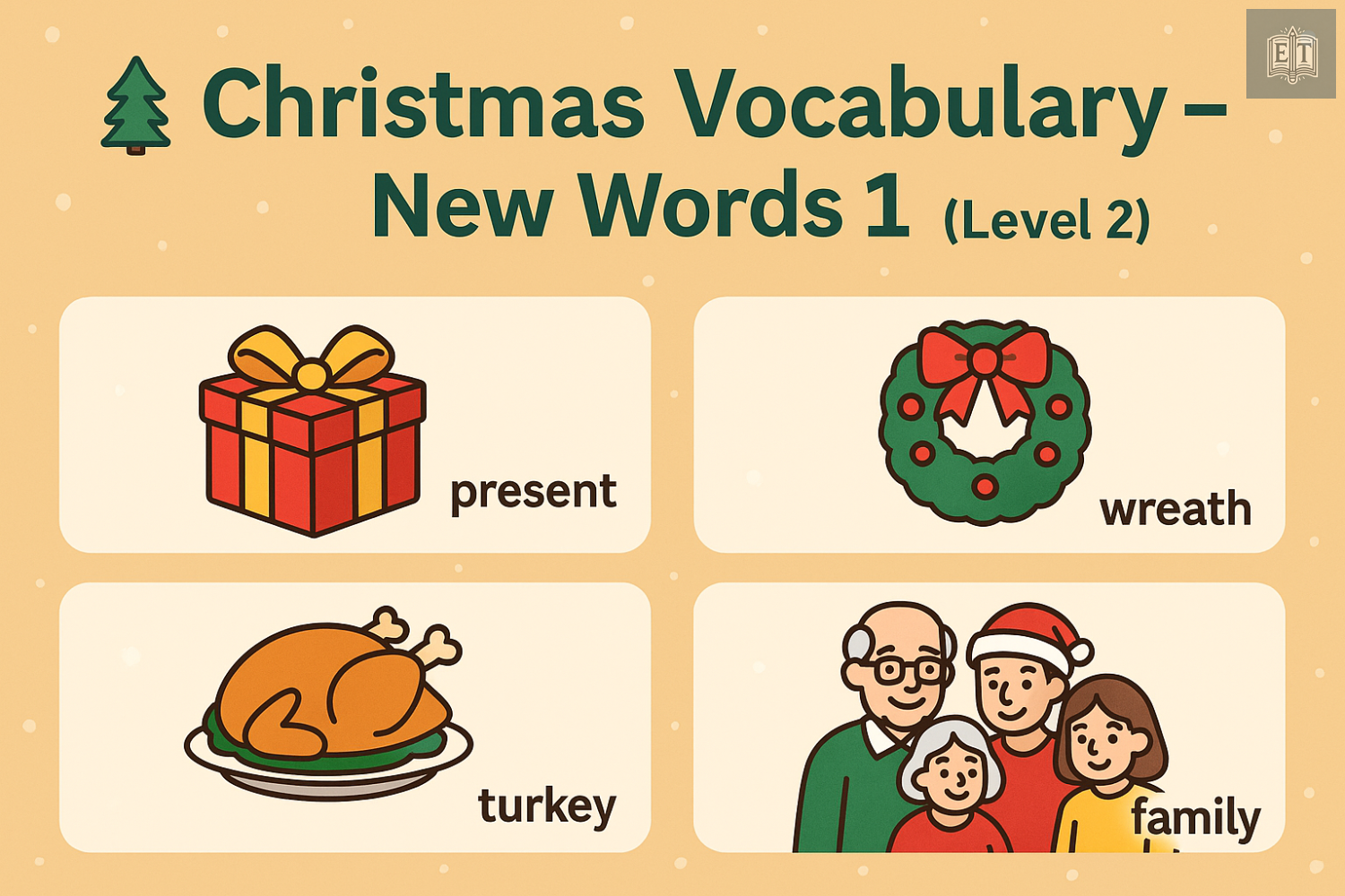 Christmas Vocabulary – New Words (Level 2)
