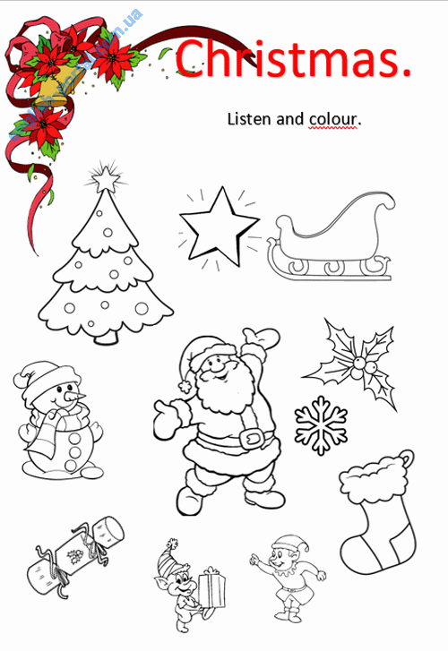 Download Christmas Colouring Worksheet