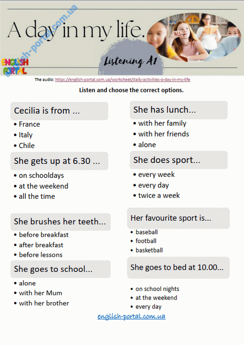 Download Daily Routines - A Day in my Life Worksheet