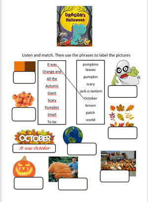 Download Dragon's Halloween Worksheet 1