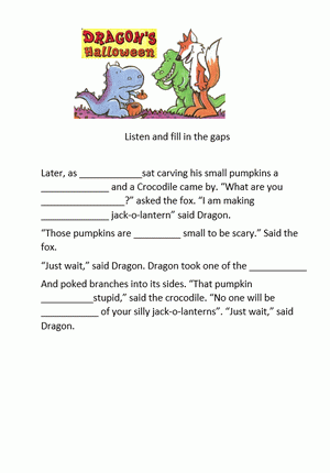 Download Dragon's Halloween Worksheet 2