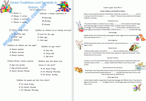 Download Easter Traditions in Britain Worksheet