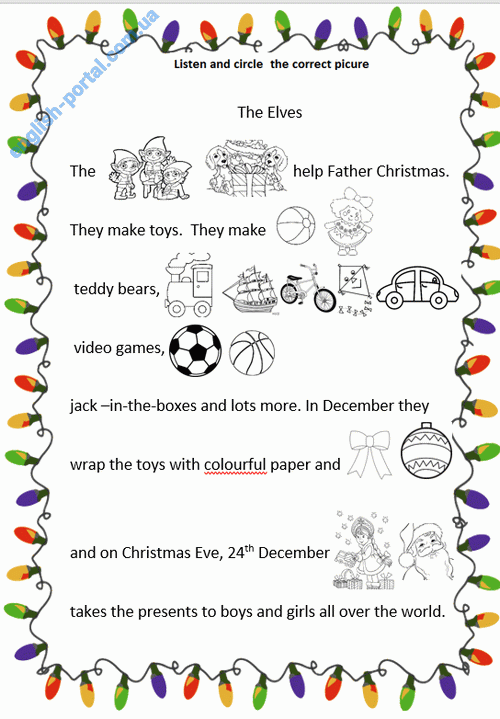 Download Elves Worksheet