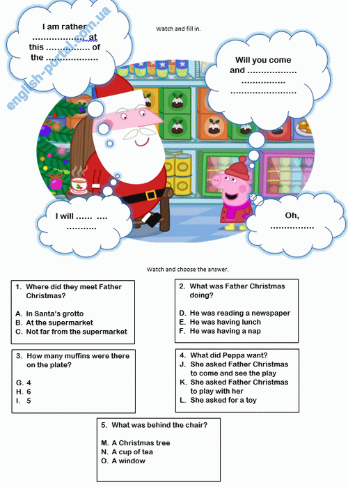 Download Father Christmas New Worksheet