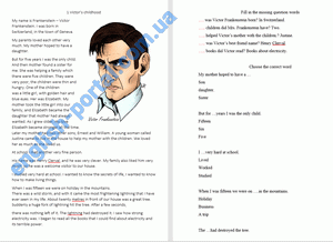 Download Frankenstein Victor's Childhood Worksheet