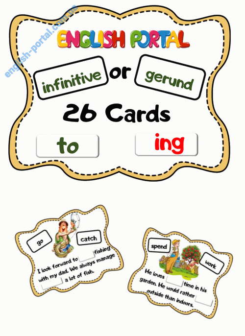 Download Gerund Infinitive Cards