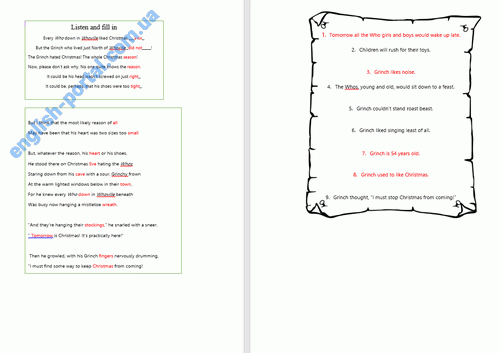 Download How the Grinch Stole Christmas Answers