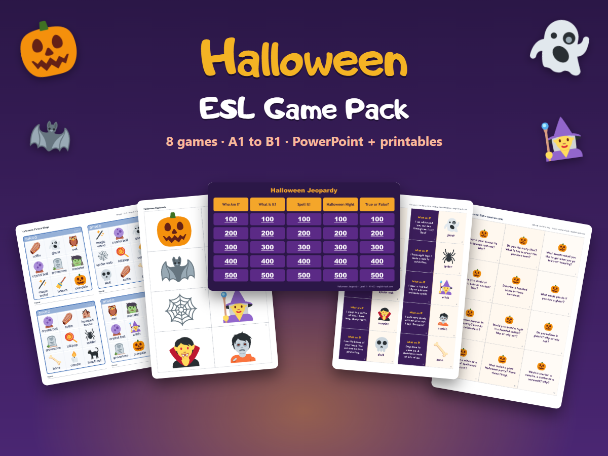Halloween ESL Game Pack