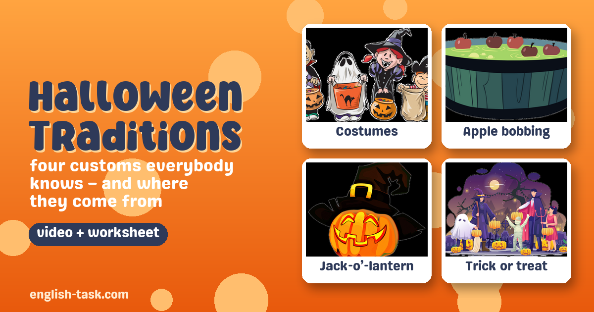 Halloween Traditions and Celebrations – Reading and Video