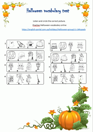 Download Halloween Vocabulary Test