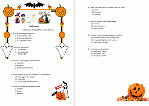 Download Halloween Worksheet