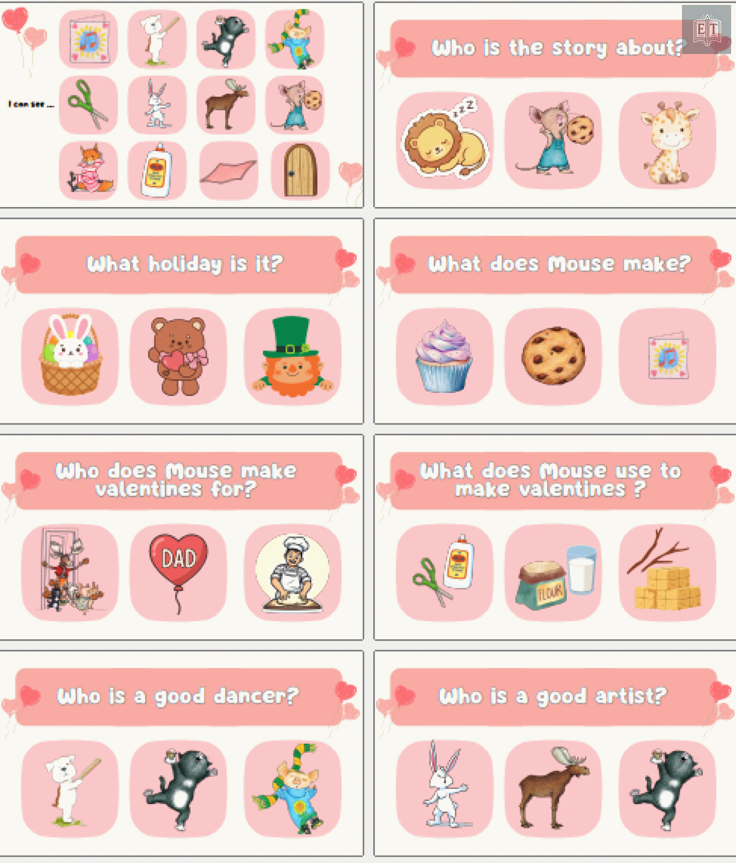 Happy Valentine’s Day, Mouse! Worksheets | ESL Valentine Activities