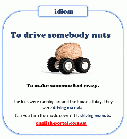To drive somebody nuts - English Idiom