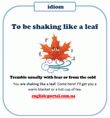 Shaking like a leaf - English Idiom