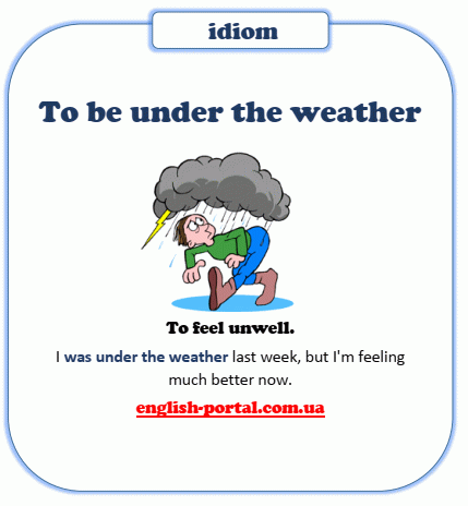 Under the weather - English Idiom