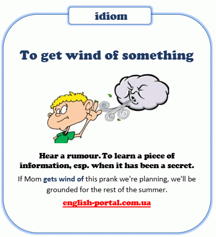 Get wind of something - English Idiom