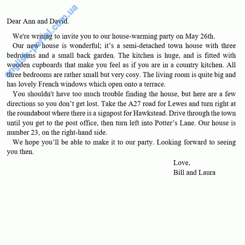 Download Sample Letter - Informal Invitation