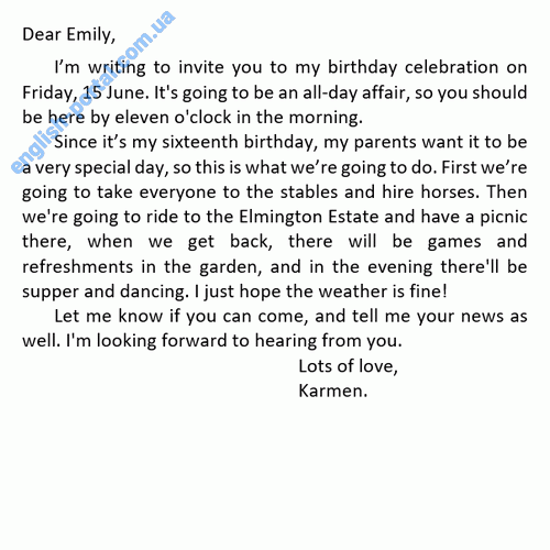 Download Sample Letter - Informal Letter of Invitation