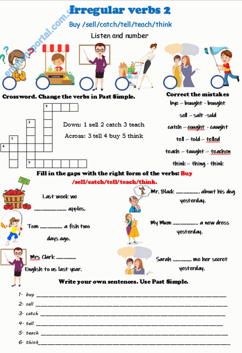 Download Irregular Verbs 2 Worksheet