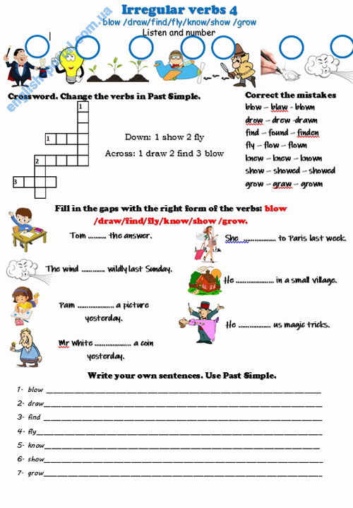 Download Irregular Verbs 4 Worksheet