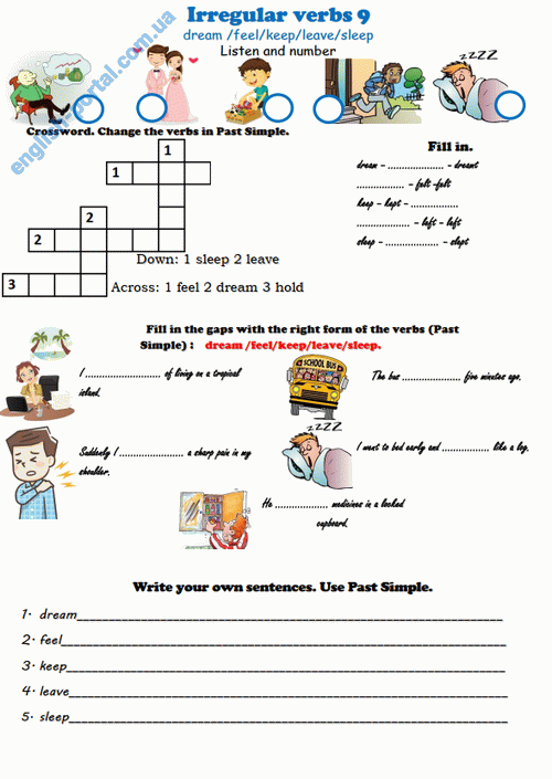 Download Irregular Verbs 9 Worksheet
