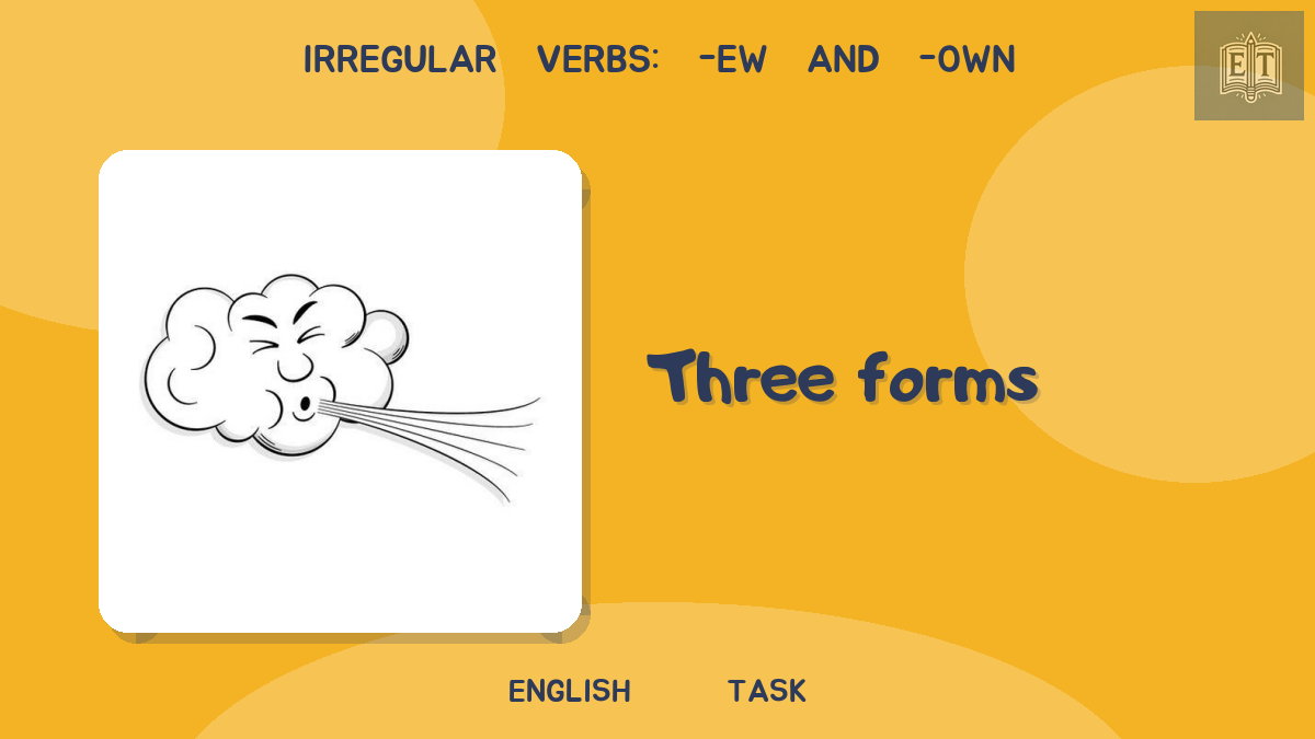 Irregular Verbs: -ew and -own – Three Forms
