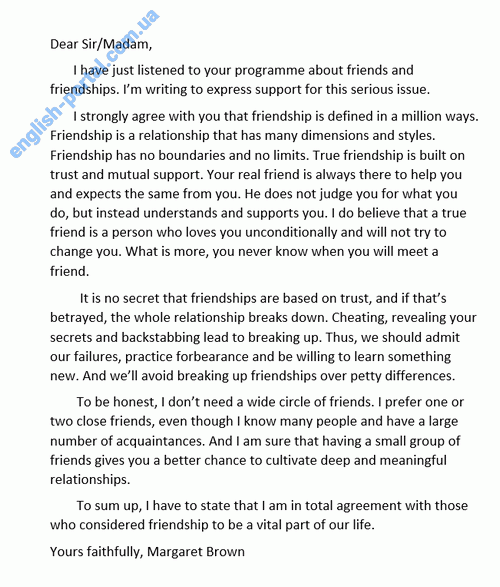 Download Letter to the Editor About a Radio Programme