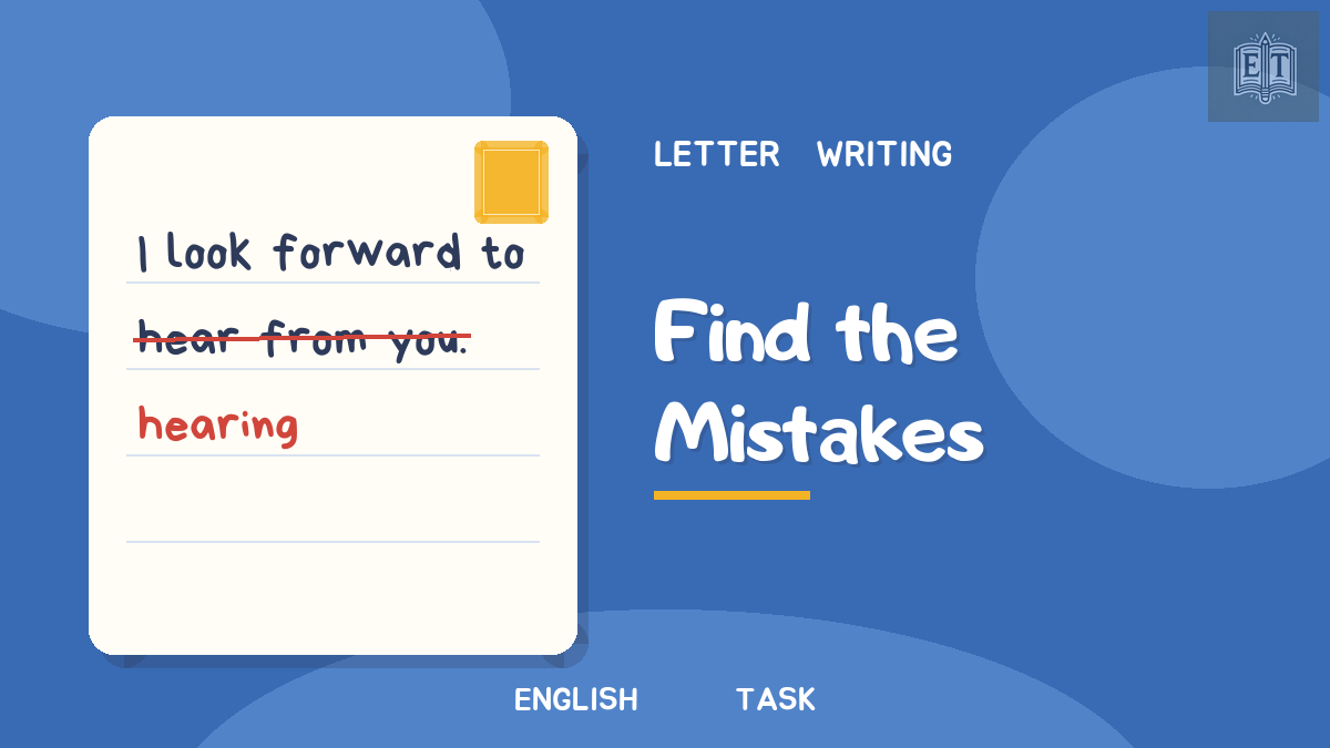 Find the mistakes in the letter